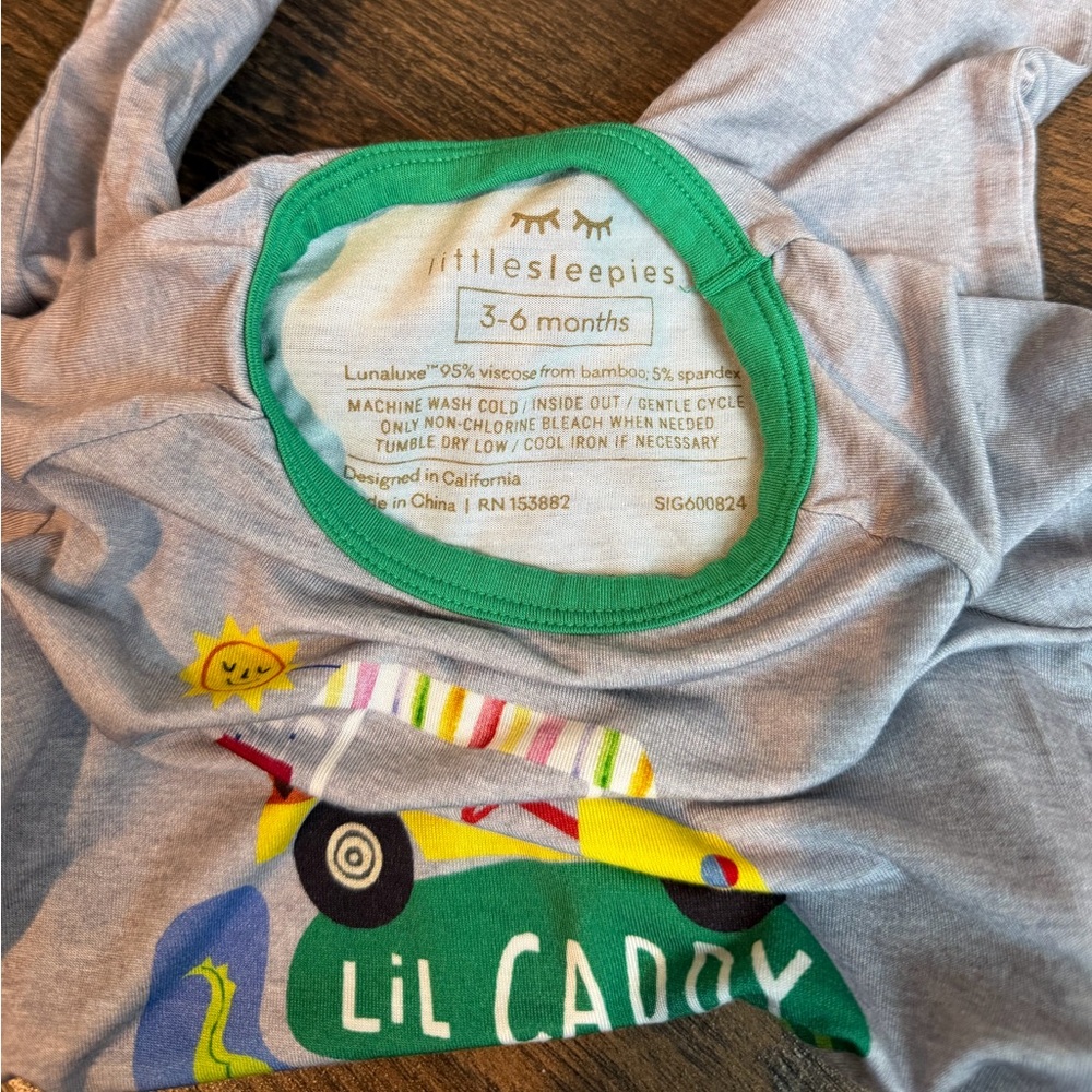 Little Sleepies Lil Caddy Crescent Zippy Size 3-6 Months - Picture 5 of 5